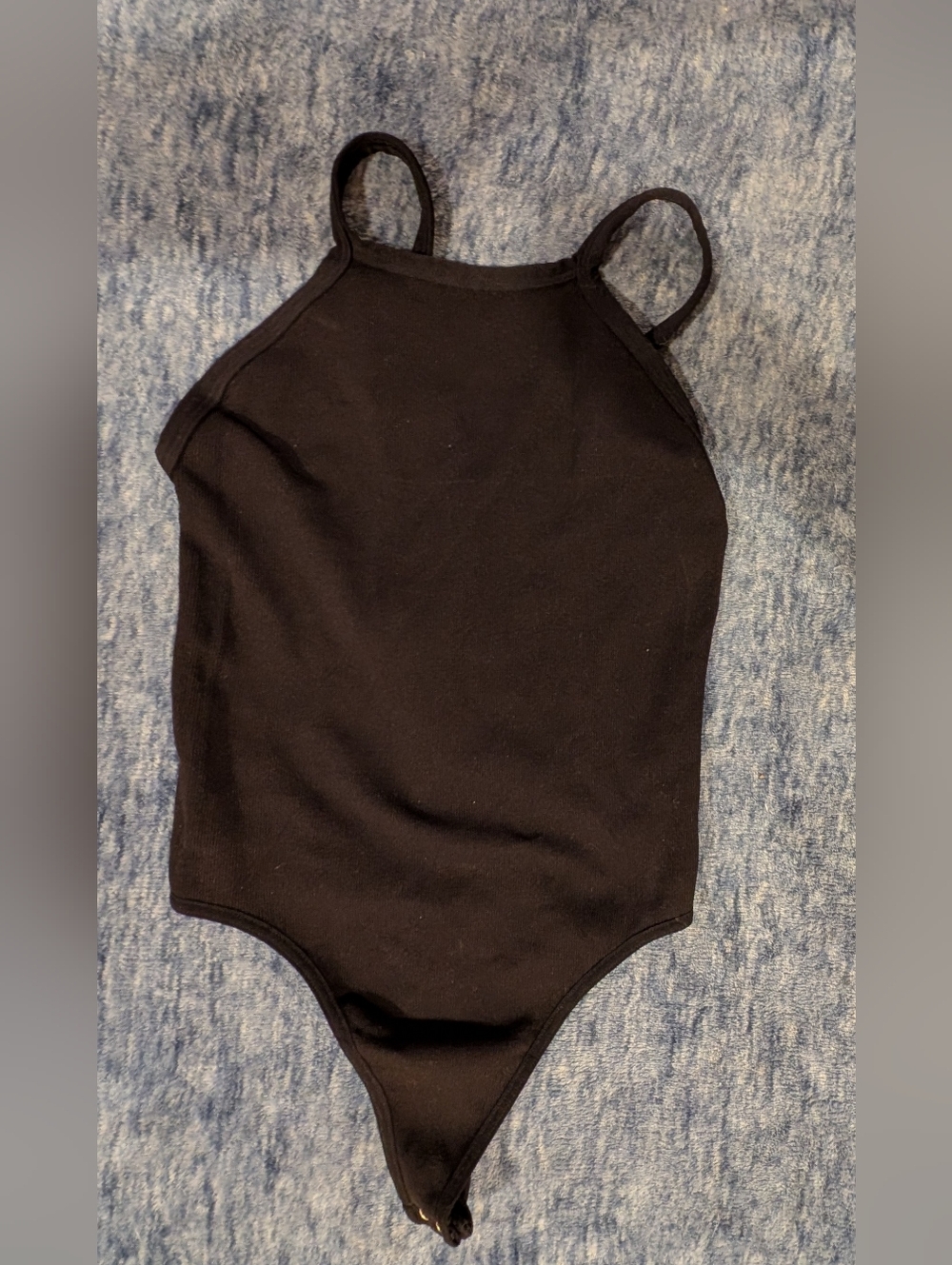 Intimately Free People Girls M/L Black Tank-Style One-Piece Bodysuit